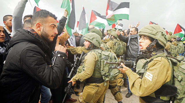 Filistinliler yeni işgal planını protesto etti.