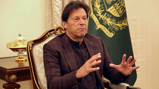 Pakistani Prime Minister Imran Khan speaks to AA