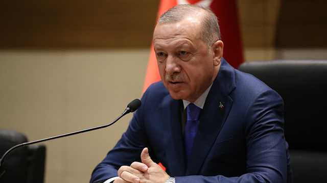 Cumhurbaşkanı Erdoğan havalimanında açıklama yaptı.