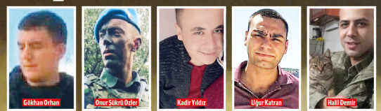 Şehit olan Mehmetçiklerimiz