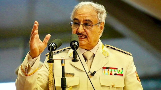 Libya'nın doğusundaki gayrimeşru silahlı güçlerin lideri Halife Hafter.