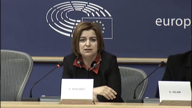 Avrupa Parlamentosunda, PKK'lılar sözde Kürt konferansına katıldı.
