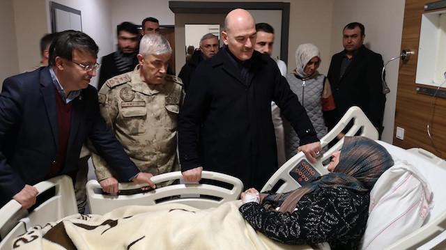 İçişleri Bakanı Süleyman Soylu'nun hastane ziyareti. 