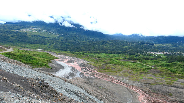 A view of tailings at Barrick Gold Corp's Porgera mine, Papua New Guinea