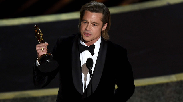 Brad Pitt, Oscar törenindeki konuşmasında Trump'a gönderme yaptı