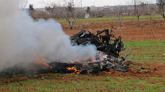 Syrian Regime helicopter was shot down in Idlib  