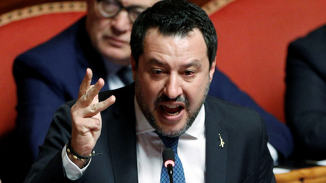 Leader of Italy's far-right party Matteo Salvini