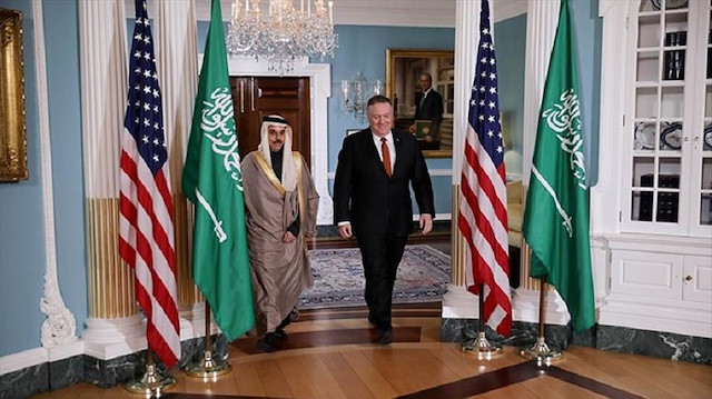 File photo: U.S. Secretary of State Mike Pompeo and Saudi Foreign Minister Faisal bin Farhan al-Saud