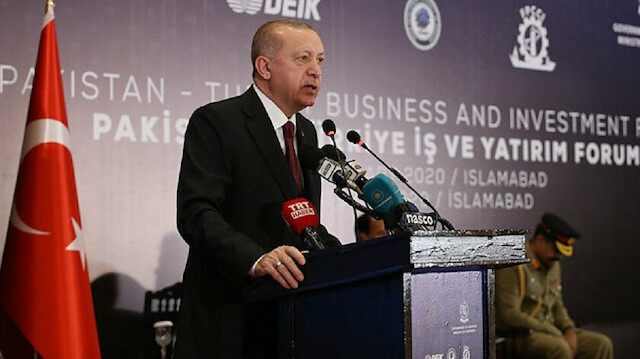 أردوغان: نهدف لرفع حجم التبادل التجاري مع باكستان إلى مليار دولار