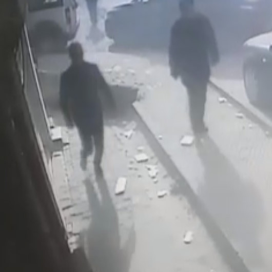 Bahçelievlerde çöken bina sırasında yaşananlar kameraya yansıdı