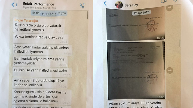 Sahteciliğin tüm detayları Tataroğlu ile şirketin Finans Müdürü Befa Çıkar’ın Whatsapp yazışmalarına yansıdı.