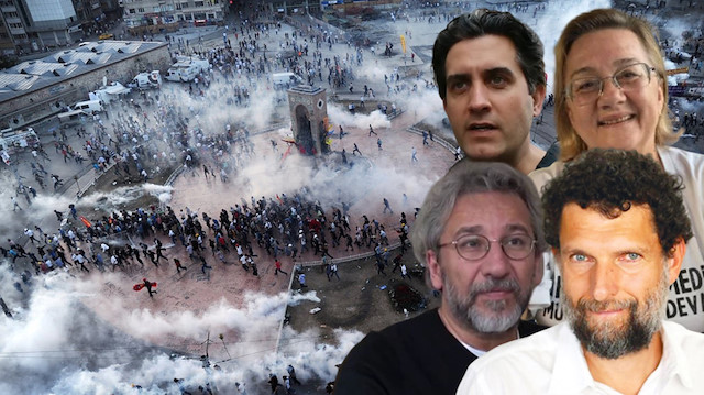 Gezi Parkı davasında yargılanan Can Dündar, Mehmet Ali Alabora, Osman Kavala ve Ayşe Mücella Yapıcı