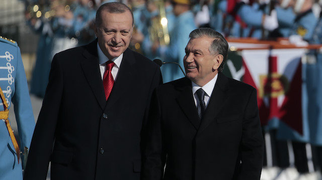 أردوغان يستقبل نظيره الأوزبكي في أنقرة