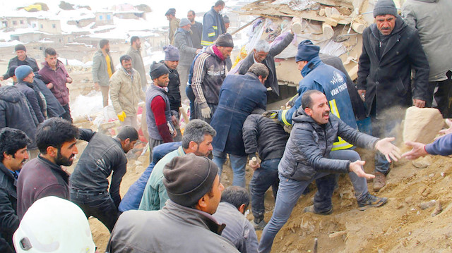 Deprem sonrası Van'da bulunan 3 köy yıkıldı.