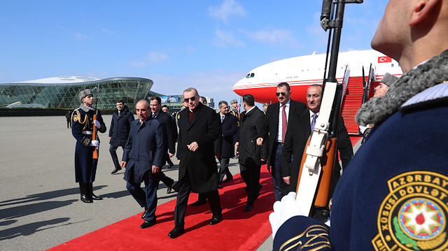 أردوغان يصل أذربيجان في زيارة رسمية