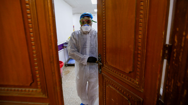 File photo: A member of medical staff is seen at a quarantine room of a hospital, following the outbreak of the new coronavirus, in the holy city of Najaf, Iraq February 24, 2020