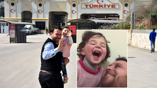 Suriyeli babanın küçük kızıyla oyunu yürek burkmuştu.