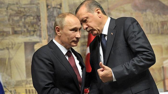 Rusya lideri Putin ve Cumhurbaşkanı Erdoğan.