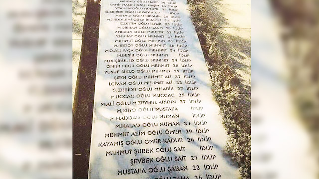 Çanakkale'de şehit olan 121 İdlibli isimlerden bazıları.