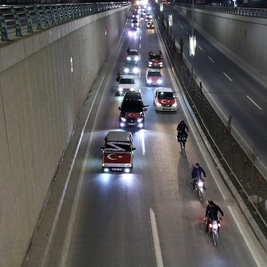 Elazığ’da 100 araçlık konvoyla Mehmetçiğe destek