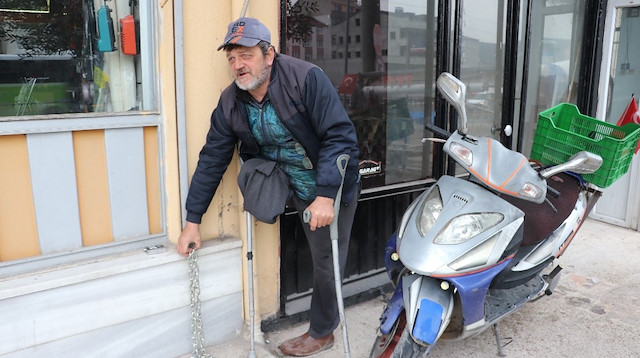 Osman Ömür, motosikletine kavuştu.