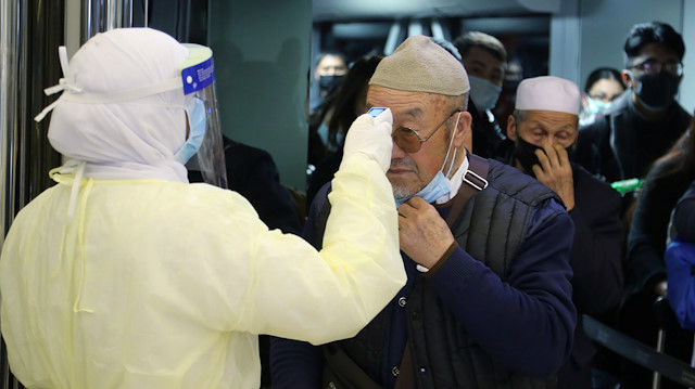 File photo: Passengers coming from China wearing masks to prevent a new coronavirus are checked by Saudi Health Ministry employees upon their arrival at King Khalid International Airport, in Riyadh, Saudi Arabia January 29, 2020