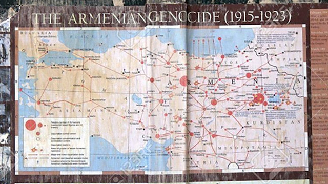 Ermeni mahallesindeki skandal harita.