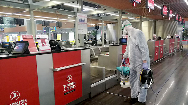 İstanbul Sabiha Gökçen Havalimanı virüslere karşı dezenfekte edildi.