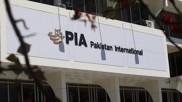 The logo of Pakistan International Airlines (PIA) is seen in Islamabad