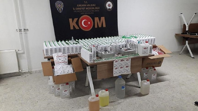 Fırsatçılar yine işbaşında: Ankara'da sahte dezenfektan üreten çete çökertildi