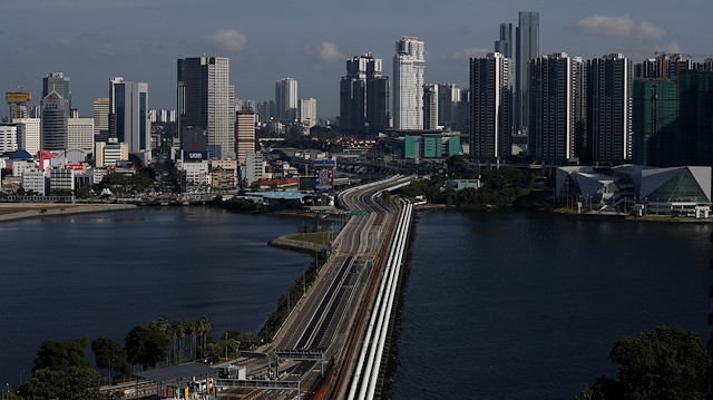 File photo: A view of the empty Woodlands Causeway between Singapore and Malaysia after Malaysia imposed a lockdown on travel due to the coronavirus disease (COVID-19) outbreak March 18, 2020