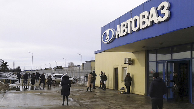 FILE PHOTO: A view shows an entrance to the plant of carmaker AvtoVAZ in the city of Togliatti, Russia, in this February 24, 2016 