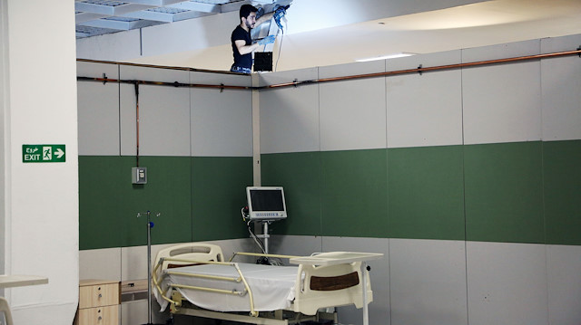 Artan koronavirüs vakaları nedeniyle başkent Tahran'daki en büyük Alışveriş Merkezi İranmall'ın fuar alanı koronavirüs hastaları için tam teçhizatlı hizmet verecek.