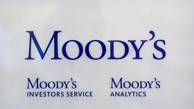 The logo of credit rating agency Moody's