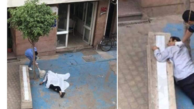 ​مأساة إنسانية...شاهد لحظة وفاة مسن مصري أمام مستشفى رفض استقباله