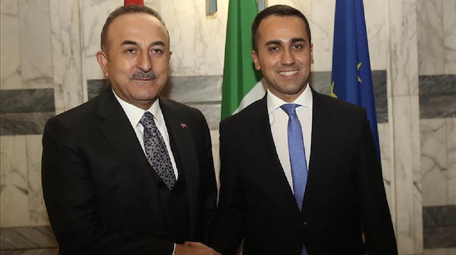 Dışişleri Bakanı Mevlüt Çavuşoğlu ve İtalya Dışişleri Bakanı Luigi Di Maio.