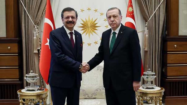 Cumhurbaşkanı Recep Tayyip Erdoğan - TOBB Başkanı Rifat Hisarcıklıoğlu.