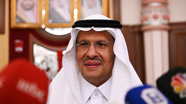 FILE PHOTO: Saudi Energy minister Prince Abdulaziz bin Salman speaks during a news conference in Jeddah
