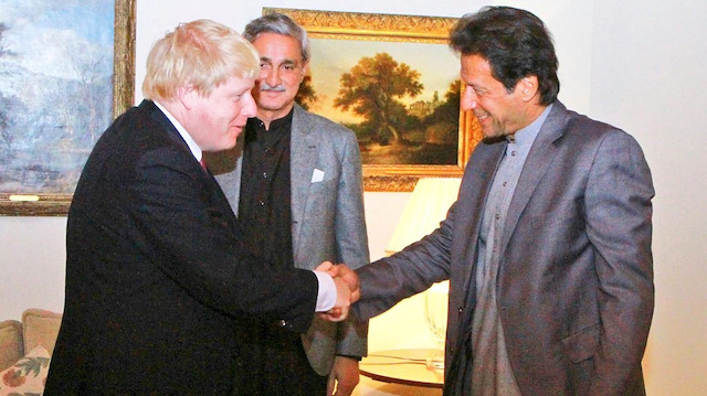 Boris Johnson with Pakistani Prime Minister Imran Khan