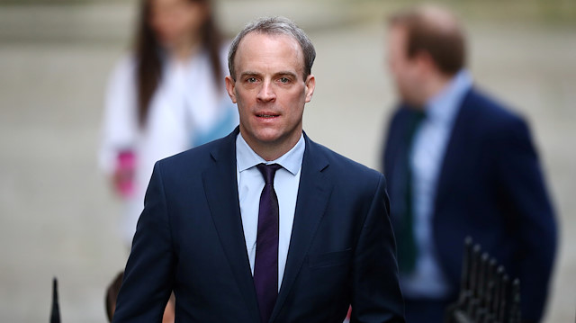 Britain's Secretary of State for Foreign affairs Dominic Raab 
