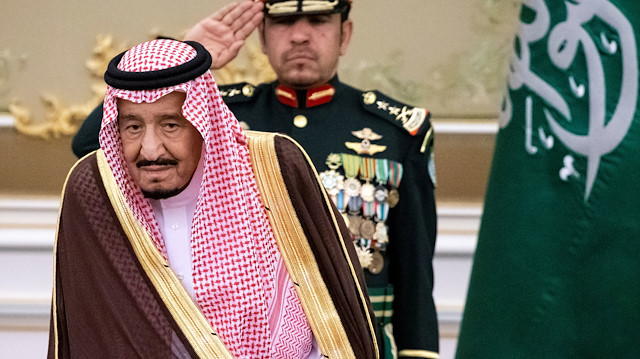 FILE PHOTO: Saudi King Salman attends a ceremony in Riyadh, Saudi Arabia, October 14, 2019. Alexander Zemlianichenko/Pool via REUTERS/File Photo

