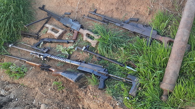 Weapons belonging to PKK terrorists seized in N. Iraq