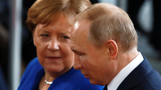 German Chancellor Angela Merkel and Russian President Vladimir Putin 