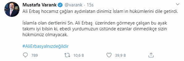 Mustafa Varank'ın paylaşımı