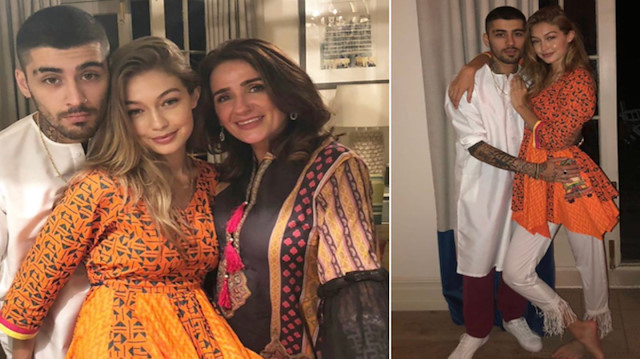Gigi Hadid and Zayn Malik in Pakistani attire