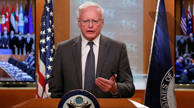 U.S. special envoy for Syria and the Global Coalition to Defeat DaeshJim Jeffrey speaks during a news conference at the State Department in Washington, U.S., November 14, 2019. REUTERS/Yara Nardi

