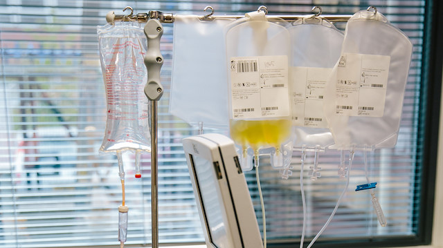Convalescent plasma is extracted from blood donated by some of Britain's first-recovered 