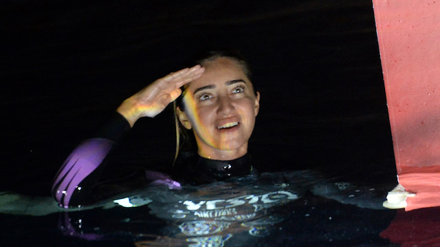 Turkish diver Sahika Ercumen 
