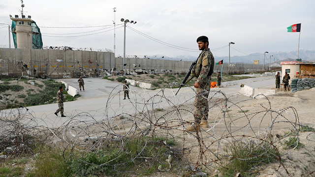 File photo: An Afghan National Army (ANA) soldier stands guard outside Bagram prison
