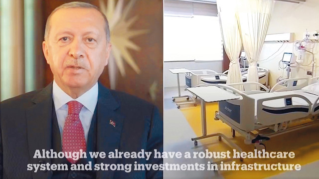 Cumhurbaşkanı Erdoğan, AB Komisyonu öncülüğünde düzenlenen “Koronavirüs Küresel Mukabele Uluslararası Taahhüt Etkinliği”ne video mesaj yolladı.